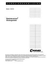 Conrad Gamma-scout 12 08 18 Gebruiksaanwijzing