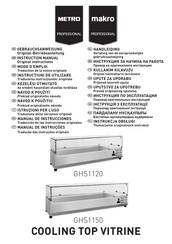 METRO PROFESSIONAL GHS1120 Handleiding