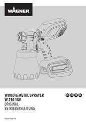 WAGNER WOOD & METAL SPRAYER W 250 18V Vertaling Van De Originele Gebruiksaanwijzing