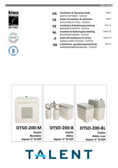 Talent Duplex Bibloc Luxe DTSO-200-BL Installatie- En Bedieningshandleiding