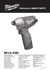 Milwaukee M12 CID Oorspronkelijke Gebruiksaanwijzing