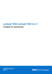 Dell Latitude 7330 2-in-1 Installatie En Bediening