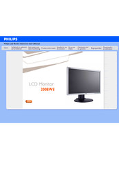 Philips 200BW8 Gebruikershandleiding