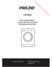 Proline FP6100WE Handleiding