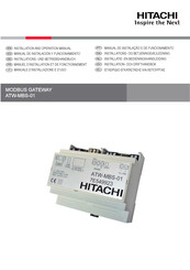 Hitachi ATW-MBS-01 Installatie- En Bedieningshandleiding
