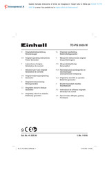 EINHELL TC-PG 3500 W Originele Handleiding