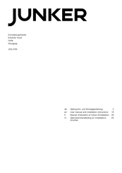 Junker JD6 LF66 Series Gebruikershandleiding En Installatie-Instructies