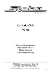 Steba FG 95 Gebruiksaanwijzing