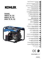 Kohler DIESEL 6000 E XL C5 Gebruiks- En Onderhoudshandleiding