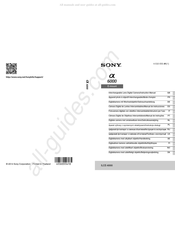 Sony a6000 Gebruiksaanwijzing
