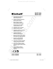 EINHELL 34.020.80 Originele Handleiding