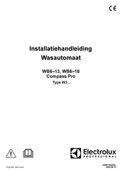 Electrolux Professional WB6-13 Compass Pro Installatiehandleiding