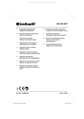 EINHELL GC-CS 85 F Originele Handleiding