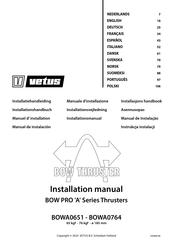 Vetus BOW PRO BOWA0764 Installatiehandleiding