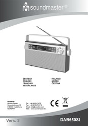 SOUNDMASTER DAB650SI Handleiding