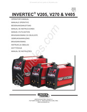 Lincoln Electric INVERTEC V405 Gebruiksaanwijzing