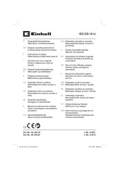 EINHELL GC-CG 18 Li Originele Handleiding
