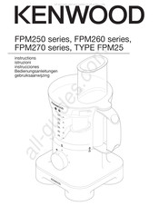 Kenwood FPM270 Series Gebruiksaanwijzing