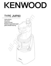 Kenwood JMP80 Gebruiksaanwijzing