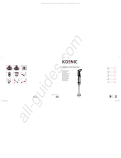 Koenic KHB 800 Gebruiksaanwijzing