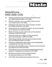 Miele XKM 2000 CON Gebruiksaanwijzing