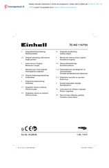 EINHELL TC-AG 115 750W Originele Handleiding