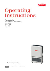 Fronius Verto 18.0 208-240 Bedieningshandleiding