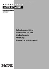 Nova 170121 Gebruiksaanwijzing