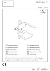 Pressalit PLUS R7334000 Montagevoorschrift