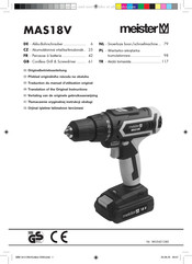 Meister MAS18V Vertaling Van De Originele Gebruiksaanwijzing