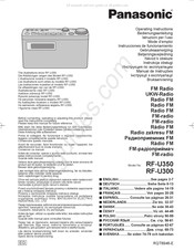 Panasonic RF-U350 Gebruiksaanwijzing