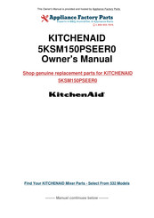 KitchenAid 5KSM150PS Gebruiksaanwijzing