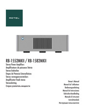 Rotel RB-1552MKII Gebruikershandleiding