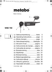 Metabo WBE 700 Gebruiksaanwijzing