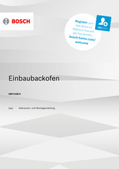 Bosch HBF133B 0 Series Gebruiksaanwijzing