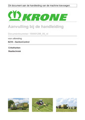 Krone EasyCut B 1000 CR Collect Addendum Bij Handleiding