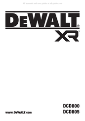 DeWalt DCD805 Handleiding