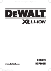 DeWalt DCF899H Handleiding