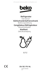 Beko B 1752 Gebruiksaanwijzing