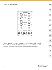 Behringer Dual Envelope Generator Module 1003 Snelstartgids