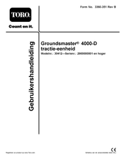 Toro Groundsmaster 4000-D Gebruikershandleiding