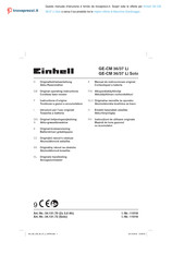 EINHELL 34.131.70 Originele Handleiding
