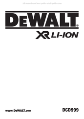 DeWalt DCD999 Instructies