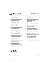 EINHELL GE-CM 18/30 Li Originele Handleiding