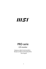 MSI PRO Series Servicehandleiding