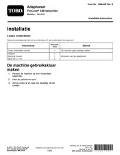 Toro ProCore 648 Installatie-Instructies