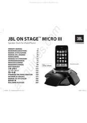 Harman JBL On Stage Micro III Handleiding