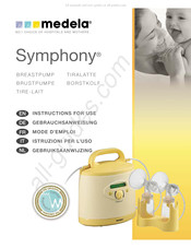 Medela Symphony Gebruiksaanwijzing