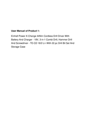 EINHELL TE-CD 18-2 Li-i Originele Handleiding
