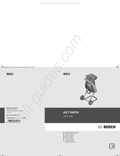 Bosch AXT Rapid 2000 Oorspronkelijke Gebruiksaanwijzing
